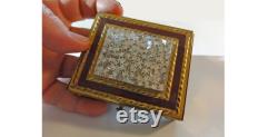 Vintage 1950s Powder Compact Lucite Silver Stars Goldtone Metal Sifter Dorset 5th Ave