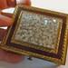 Vintage 1950s Powder Compact Lucite Silver Stars Goldtone Metal Sifter Dorset 5th Ave