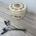 Vintage 1950s Sadler Powder dish with lid, rose pattern trinket dish, excellent condition