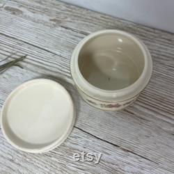 Vintage 1950s Sadler Powder dish with lid, rose pattern trinket dish, excellent condition