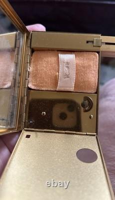 Vintage 1950s VOLUPTE Powder Compact Lipstick Music Box Waltz Song Clean