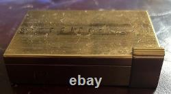 Vintage 1950s VOLUPTE Powder Compact Lipstick Music Box Waltz Song Clean