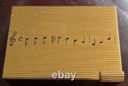 Vintage 1950s VOLUPTE Powder Compact Lipstick Music Box Waltz Song Clean
