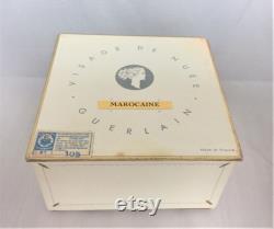 Vintage 1950s square face powder box by Guerlain Visage de Nuée