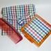 Vintage 1960's Powder Compact and Comb Set in Plaid Silk Pouch