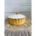 Vintage 1960s Avon Empty Powder Box Topaz Jewel Top Vanity Decor