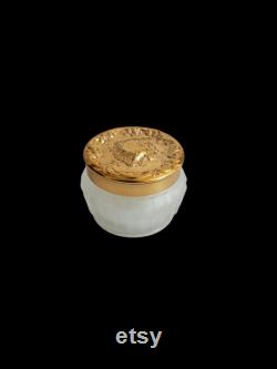 Vintage 1960s ESTEE LAUDER Re-Nutriv Face Powder Jar ONLY Frosted Glass Decor