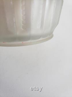 Vintage 1960s ESTEE LAUDER Re-Nutriv Face Powder Jar ONLY Frosted Glass Decor