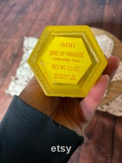 Vintage 1970s Avon Bird of Paradise Perfumed Talc Lantern Bottle FULL