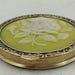 Vintage 1970s Beautiful Gold Plated on Silver 875 Powder Box Floral Deco