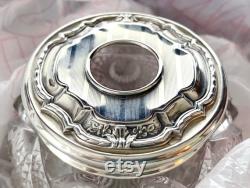 Vintage 3 1 2 Tall Webster Co. Sterling Silver Lid Hair Receiver Dresser Vanity Jar 1169549462