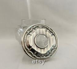 Vintage 3 1 2 Tall Webster Co. Sterling Silver Lid Hair Receiver Dresser Vanity Jar 1169549462