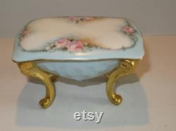 Vintage 5pc Footed Czech, Austria, T Vogt France Limoges Porcelain Vanity Set