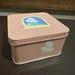 Vintage 80s Camp Beverly Hills Lined Body Powder Tin Box with Mirror