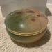 Vintage Alabaster Powder Trinket Box Floral Pattern Hand Carved Made n Italy