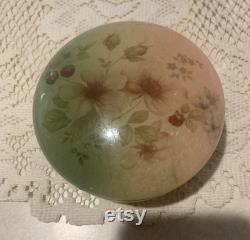 Vintage Alabaster Powder Trinket Box Floral Pattern Hand Carved Made n Italy