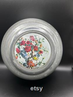 Vintage Aluminum Musical Powder Box