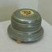 Vintage Aluminum Musical Powder Box with Pink Rose Plays the song Because
