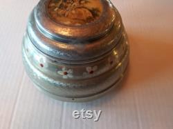 Vintage Aluminum Musical Powder Puff Holder