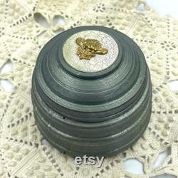 Vintage Aluminum Powder Puff Music Box 1940's