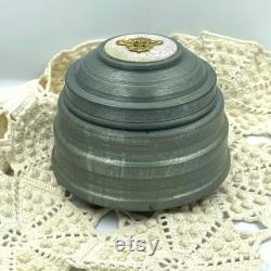 Vintage Aluminum Powder Puff Music Box 1940's
