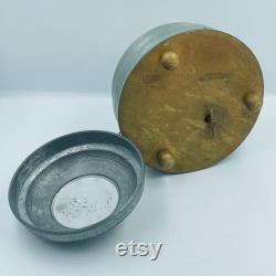Vintage Aluminum Powder Puff Music Box 1940's
