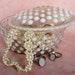 Vintage Anchor Hocking Round Hobnail Moonstone Powder Box with Lid, White Opalescent Trinket Box
