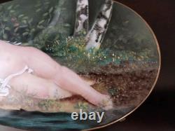 Vintage Angel Cherub Oval Trinket Powder Box