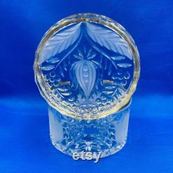Vintage Anna Hutte Bleikristall 24 Lead Crystal Hinge Lid Trinket Box