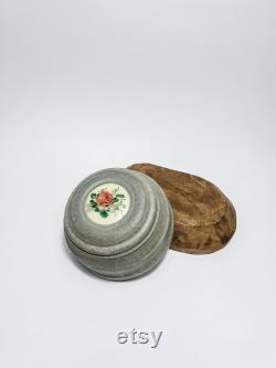 Vintage Antique Aluminum Powder Puff Music Box