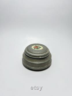 Vintage Antique Aluminum Powder Puff Music Box