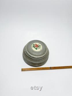 Vintage Antique Aluminum Powder Puff Music Box