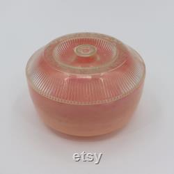 Vintage April Showers Deluxe Dusting Powder Box Made of Pink and Clear Plastic