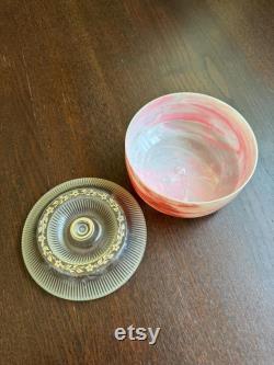 Vintage April Showers Inc. Pink Powder Jar Made in USA