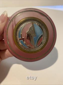 Vintage Art Deco Asbury Park New Jersey Aluminum Souvenir Trinket Box Powder Box