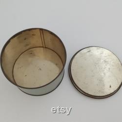 Vintage Art Deco Bath Powder Tin Box, Tre-Jur 1930's Boudoir Vanity Storage Container