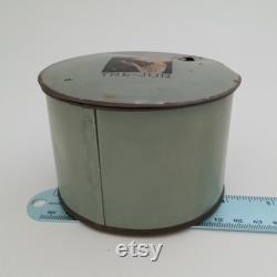 Vintage Art Deco Bath Powder Tin Box, Tre-Jur 1930's Boudoir Vanity Storage Container