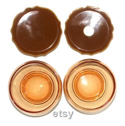 Vintage Art Deco Dresser Vanity Set with Celluloid Lids, Hair Receiver and Powder Jar