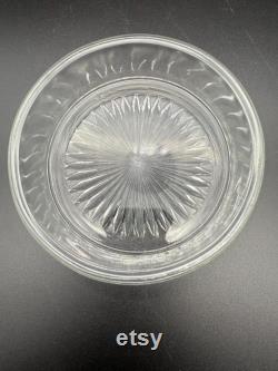 Vintage Art Deco Rodney Kent Covered Glass Dish, Star Burst Design with Hand Wrought Hammered Aluminum Tulip, Ribbon and Bow