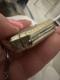 Vintage Art Deco Silver Compact Mirror Chain Powder Sifter Dance Purse Box
