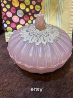 Vintage Avon 1960s Elusive Beauty Dust Empty Pink Rose Dusting Powder Box