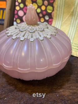Vintage Avon 1960s Elusive Beauty Dust Empty Pink Rose Dusting Powder Box