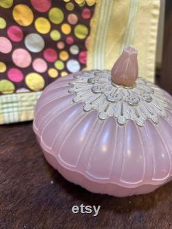 Vintage Avon 1960s Elusive Beauty Dust Empty Pink Rose Dusting Powder Box