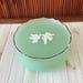 Vintage Avon Powder Box, Rapture Beauty Dust, Perfume, Mint Green, Plastic, White Doves, Mid Century, Vanity Decor, 1960s