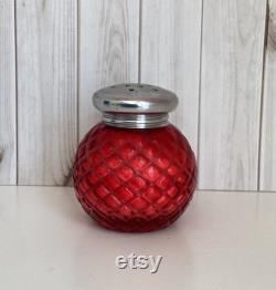 Vintage Avon Powder Sachet, FULL BOTTLE, Charisma, Red Glass Bottle, Vanity Decor, Glass Jar, 1960s