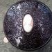 Vintage Avon Round Brown Lucite Cameo Dusting Box or Dresser Box, Trinkets