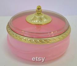 Vintage Avon Somewhere Beauty Dust Powder Pink Container with Lid 6oz EMPTY
