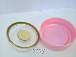 Vintage Avon Somewhere Beauty Dust Powder Pink Container with Lid 6oz EMPTY