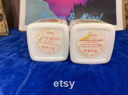 Vintage Avon Vanity Powder Pair of Porcelain Flower Jars.