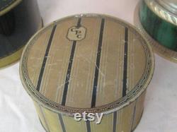 Vintage Avon empty powder box, round metal tin, includes powder puff, mid century MCM made in USA, 50s 60s, selling seperately